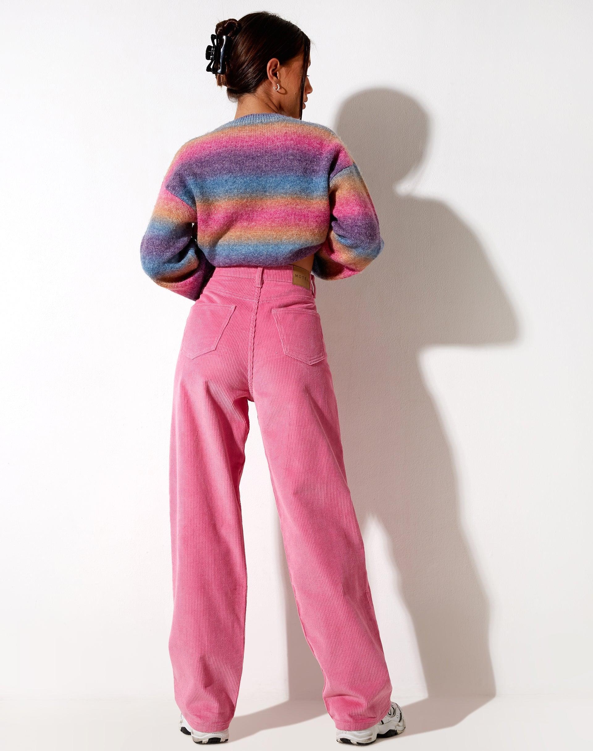 Parallel Trouser in Cord Bubblegum Pink Product Image