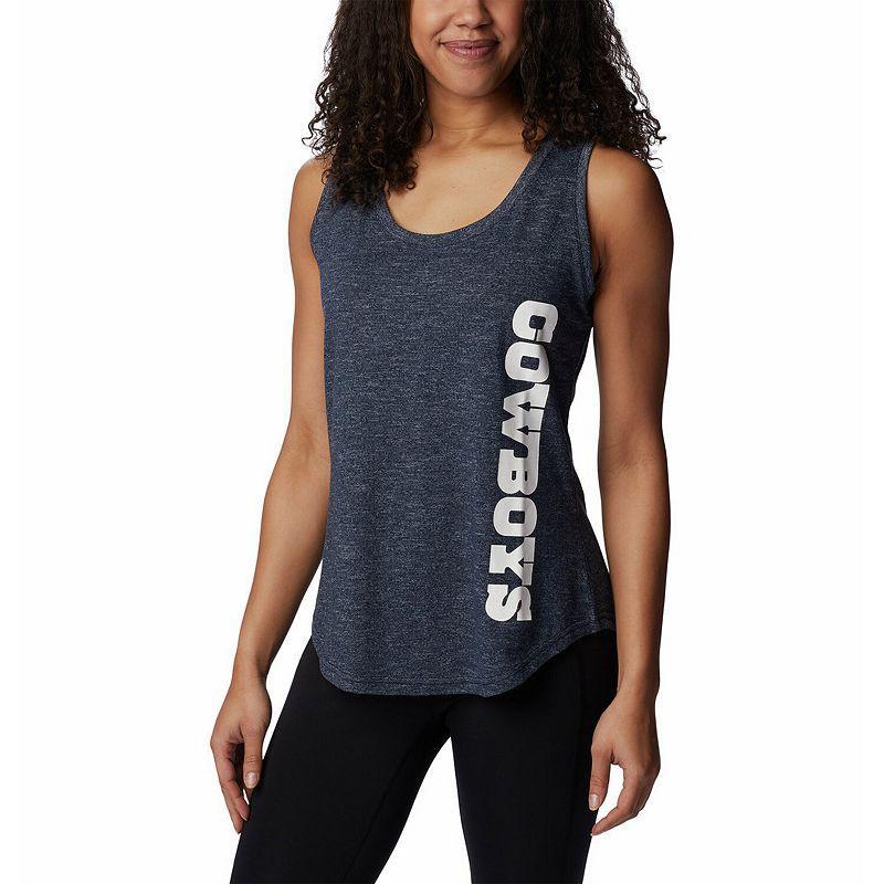 Women's Columbia Navy Dallas Cowboys Cades Cape Omni-Wick Tri-Blend Tank Top, Size: Medium, Blue Product Image