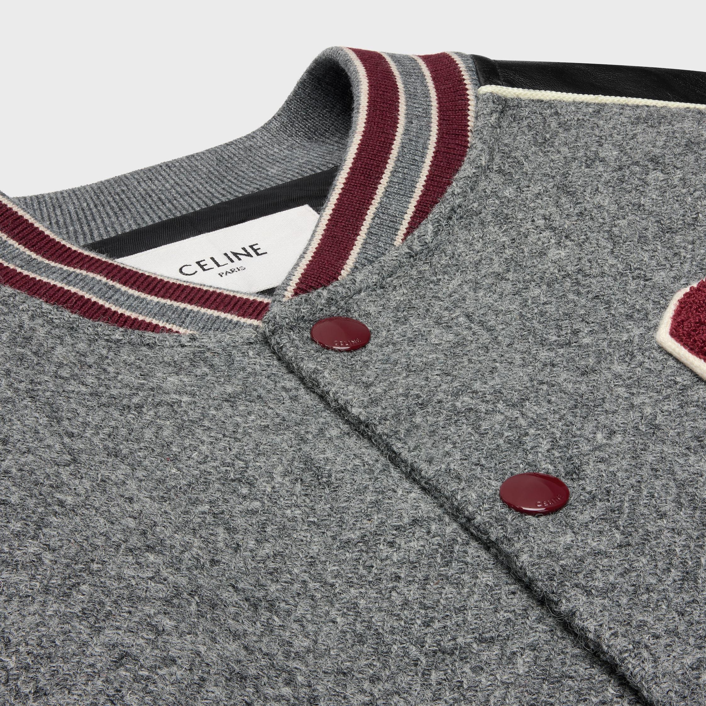 classic teddy jacket in wool tricotine Product Image