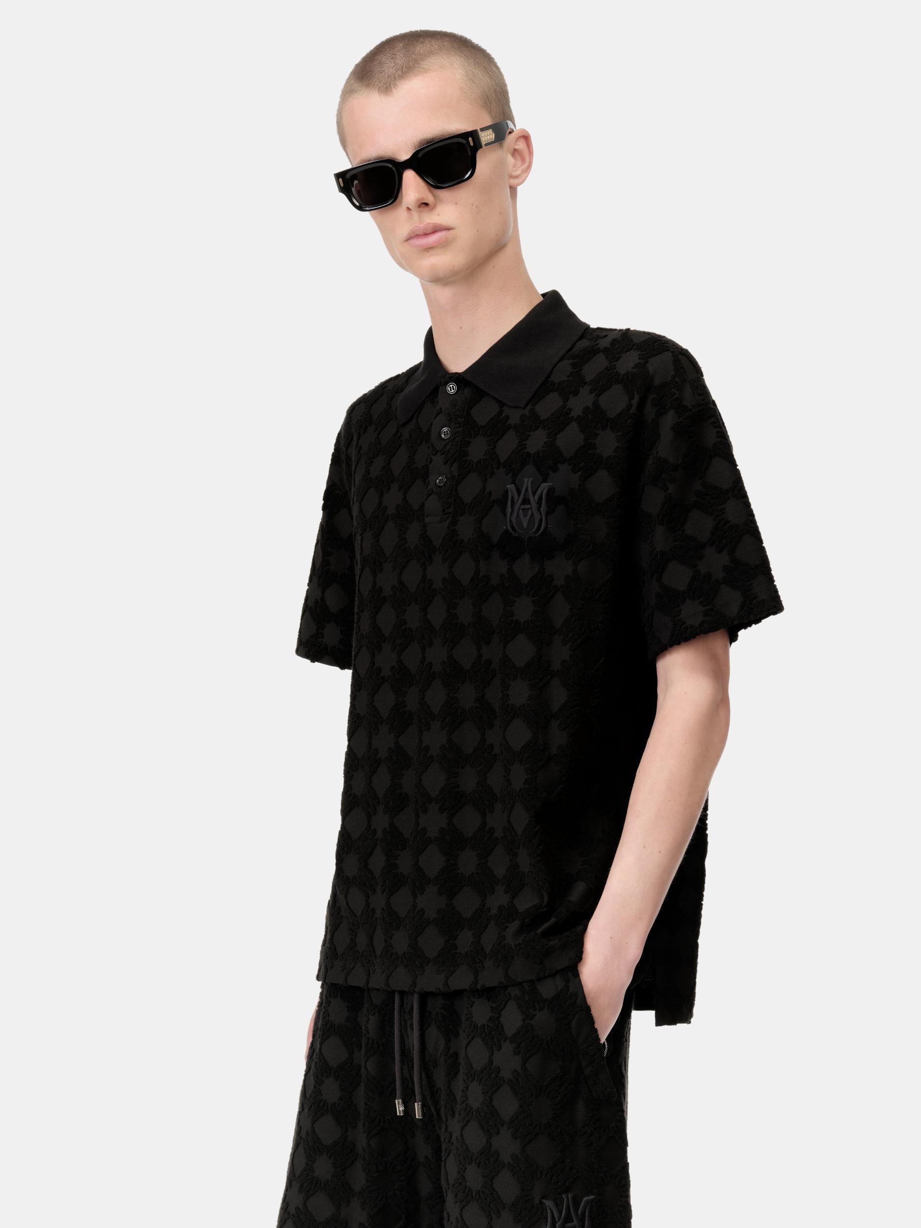 MA QUAD TOWELING POLO - Black Male Product Image