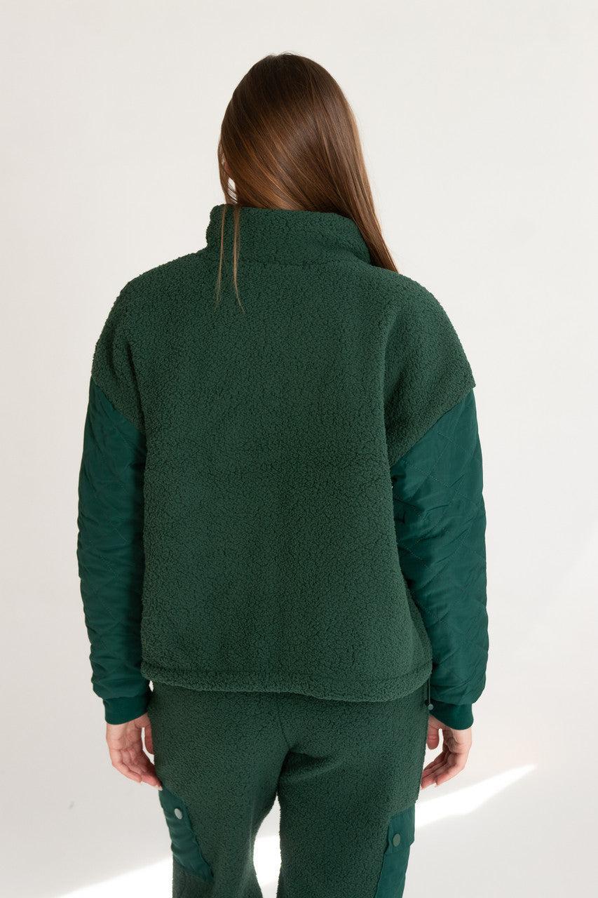 Quilted Sleeve Sherpa Jacket Product Image