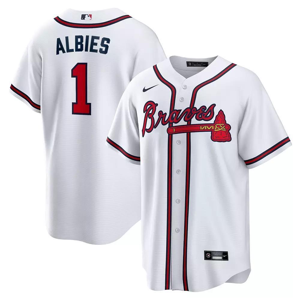 Men's Nike Ozzie Albies White Atlanta Braves Home Replica Player Name Jersey,  Product Image