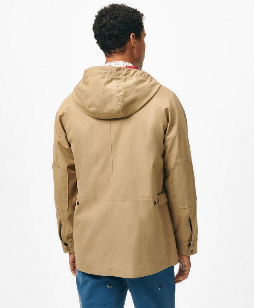 Dry Waxed Cotton Field Jacket with Hood Product Image