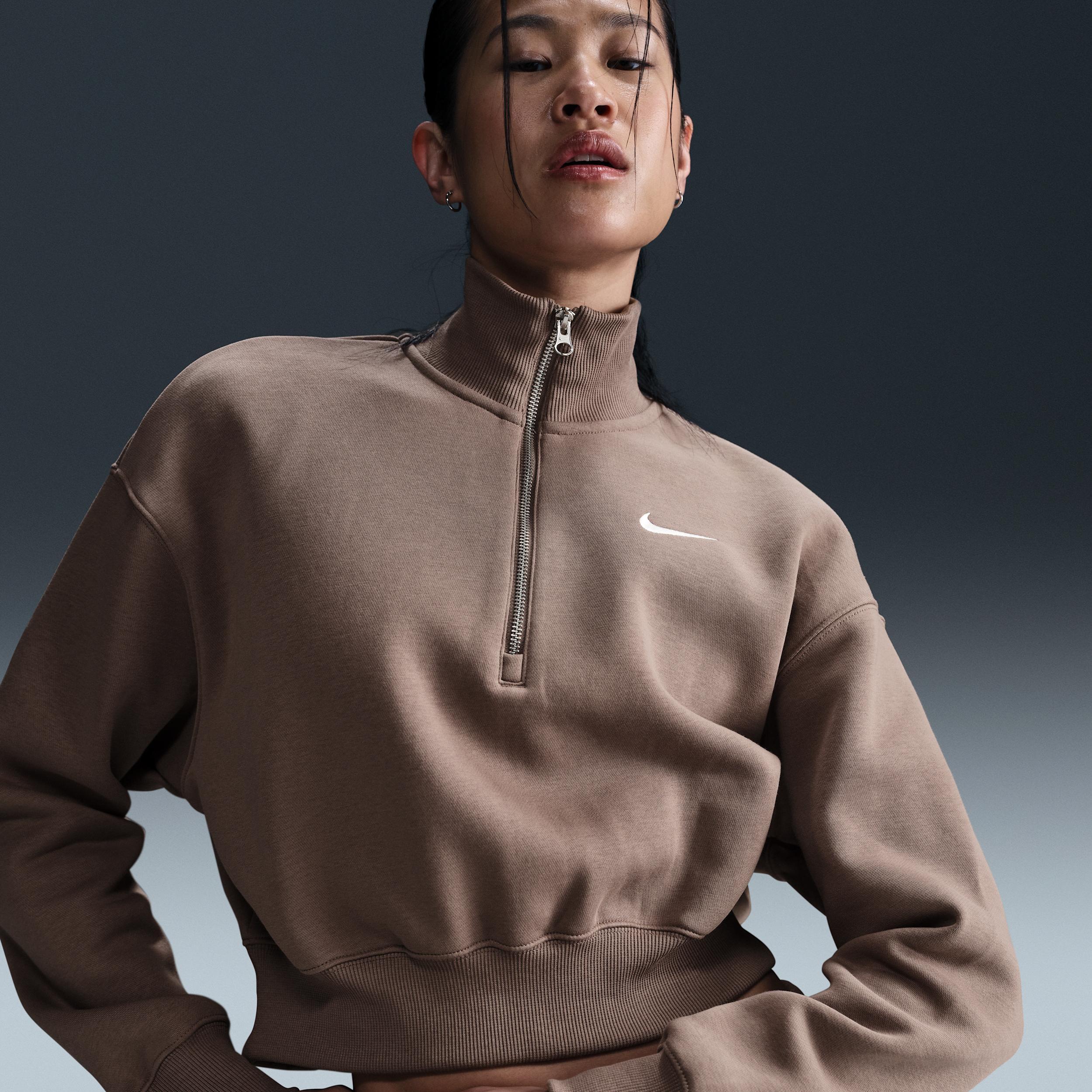 Women's Nike Sportswear Phoenix Fleece 1/2-Zip Cropped Sweatshirt Product Image