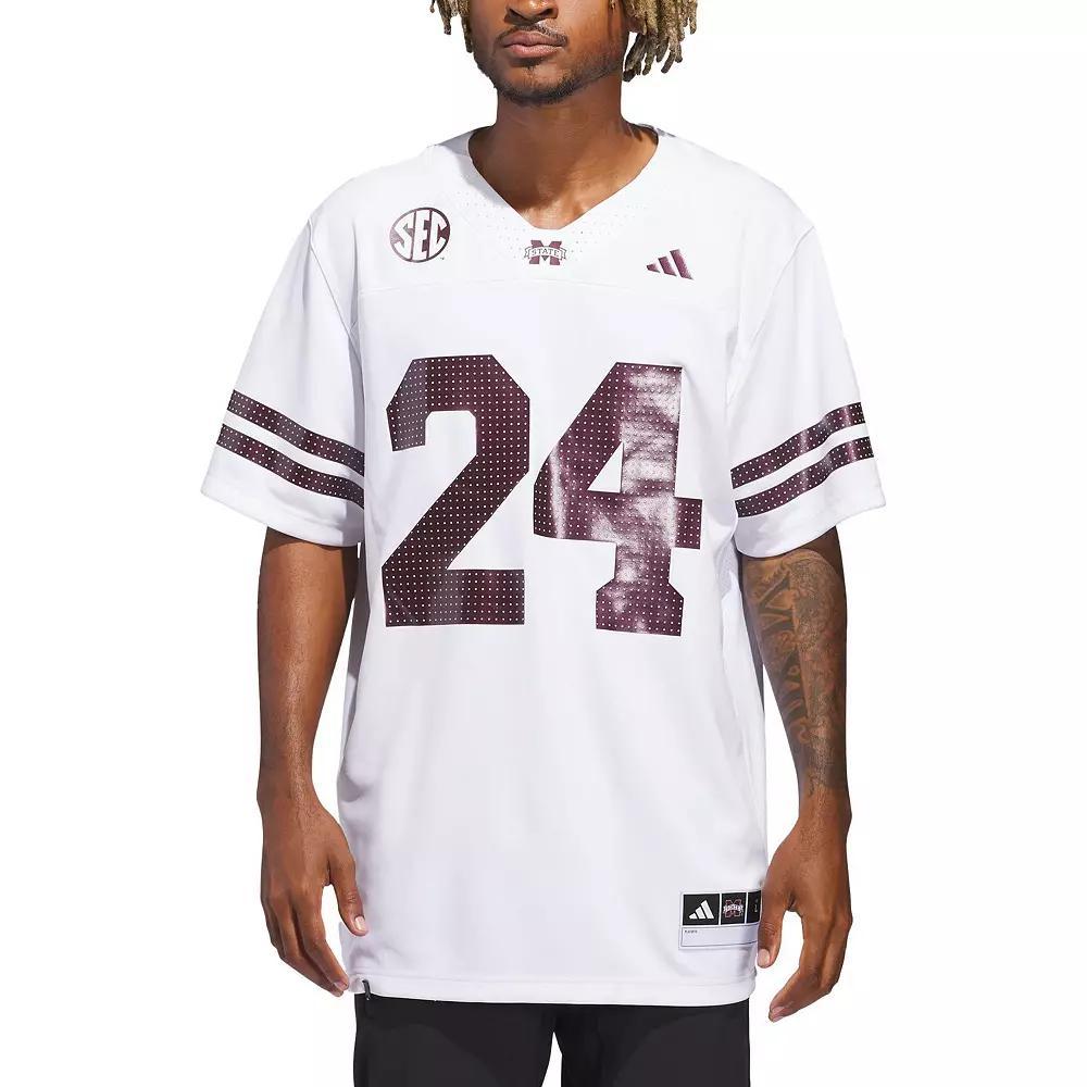 Men's adidas White Mississippi State Bulldogs White Out Jersey, Size: 3XL, Mst White Product Image