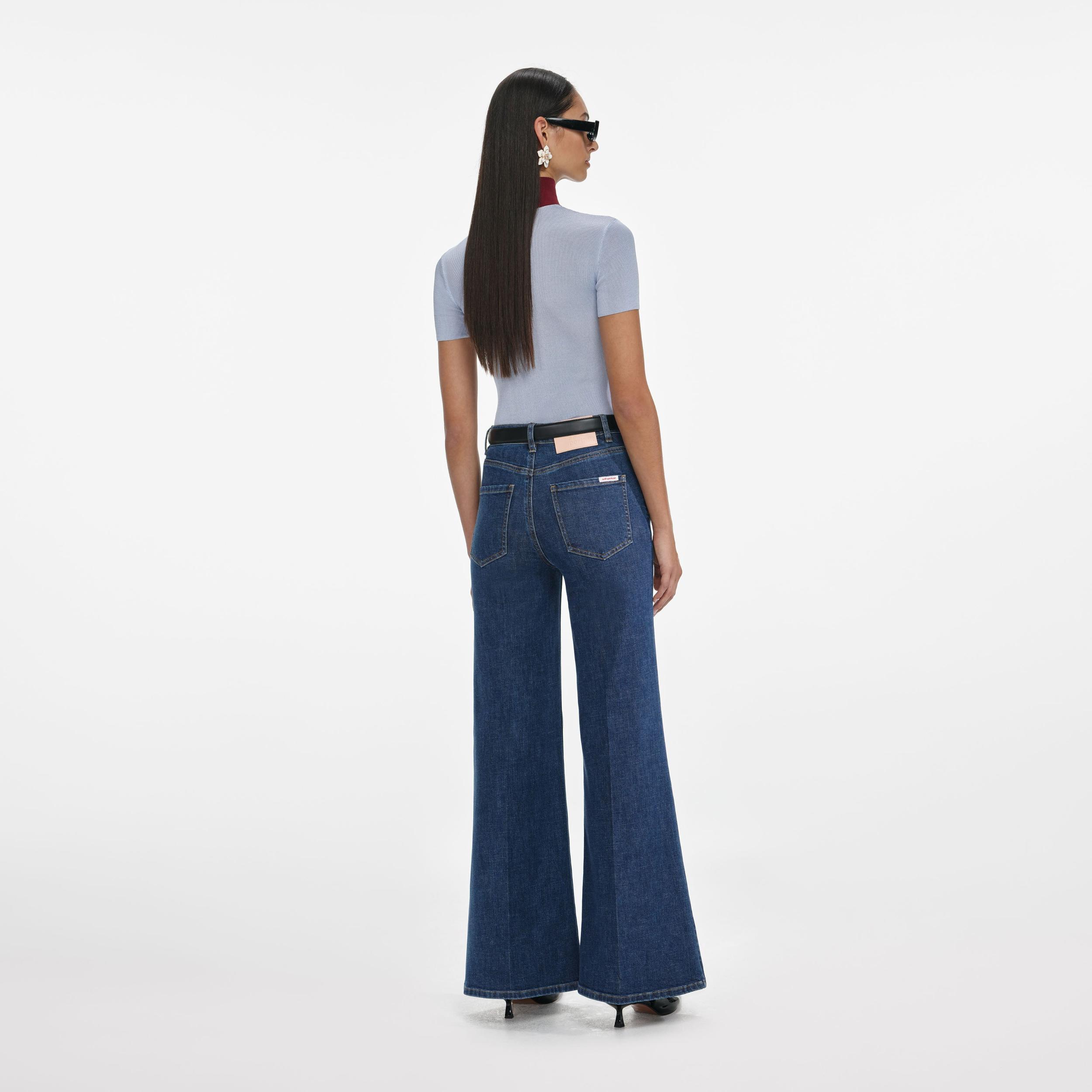 Blue Flared Jeans Product Image