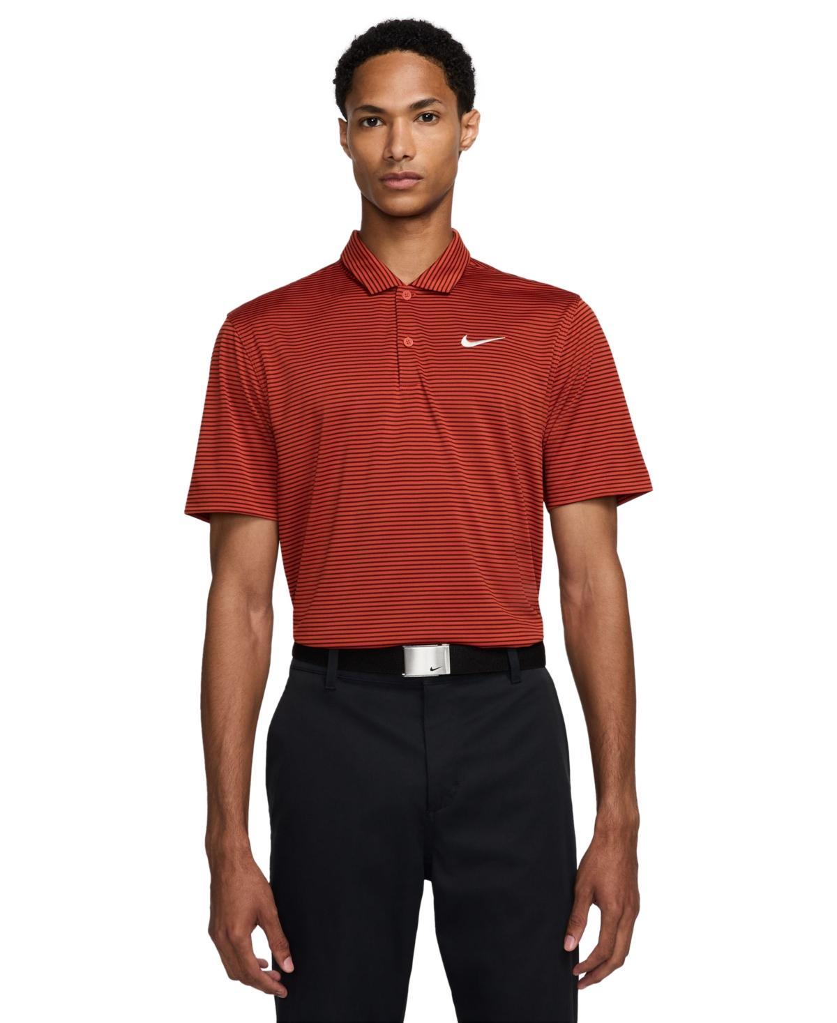 Big & Tall Nike Striped Dri-FIT Golf Polo, Mens Light Black Product Image