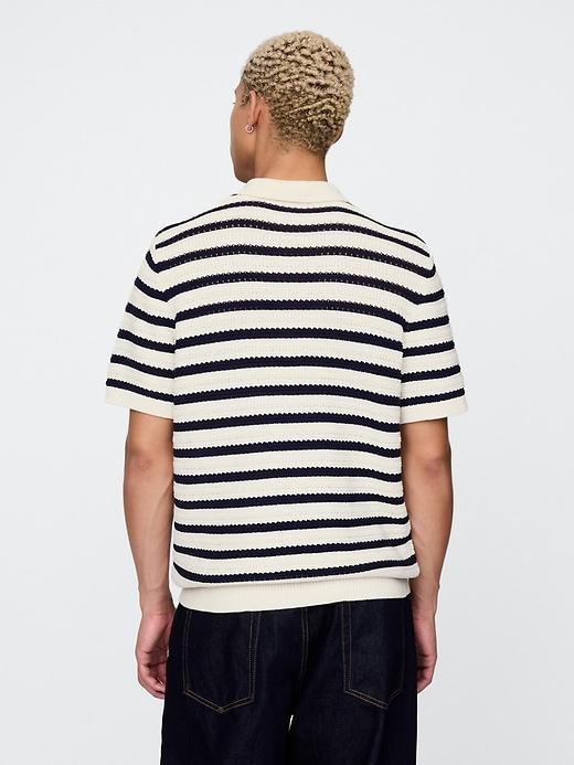 Sweater Polo Shirt Product Image