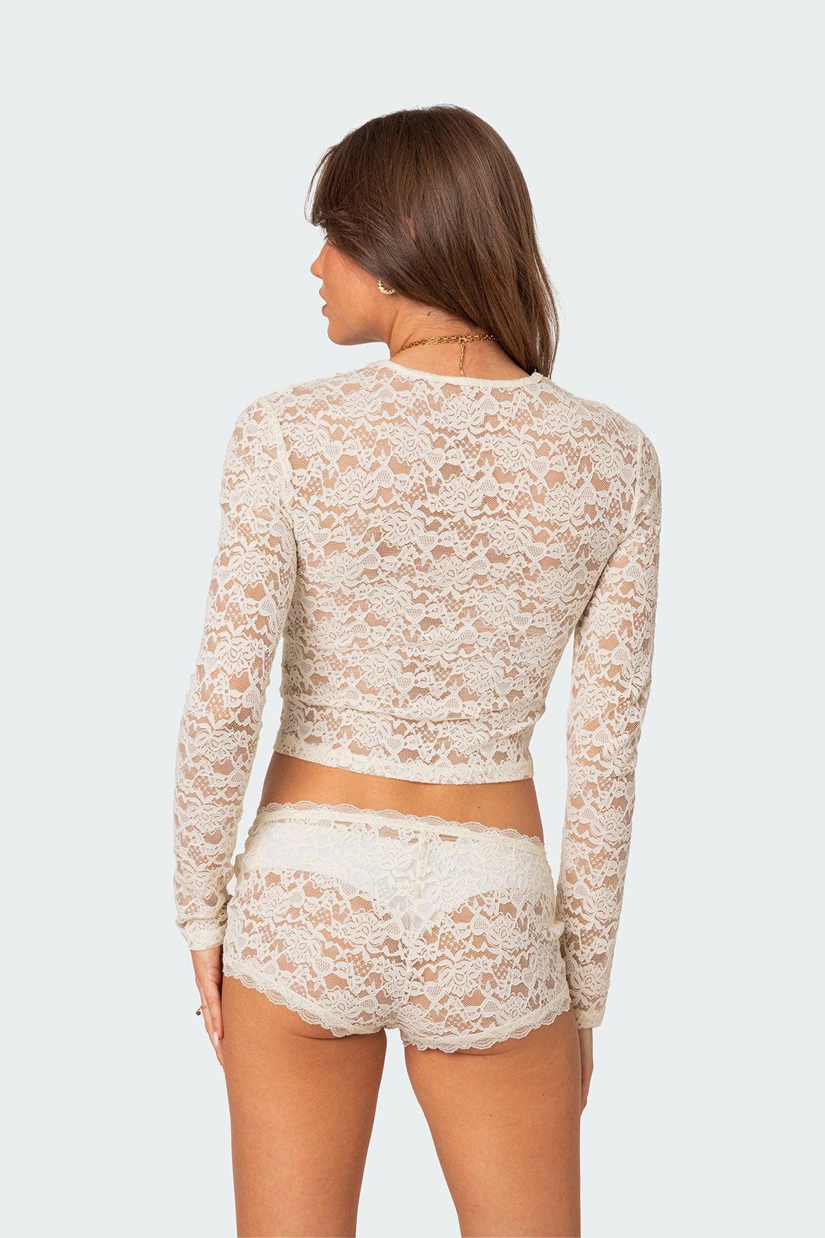 Estella Sheer Lace Top Product Image