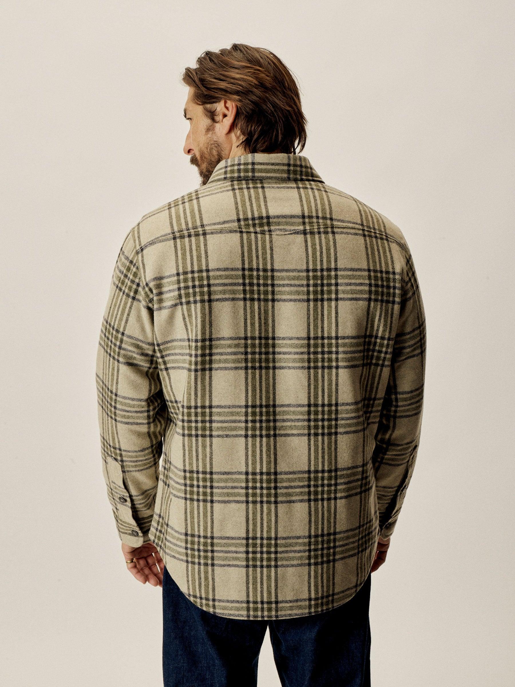 Khaki/Olive Wool Plaid CPO Jacket Product Image