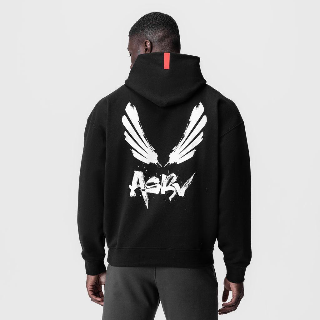 0874. Tech-Terry™ Zip Pocket Hoodie - Black "Brush Wings/ASRV" Product Image