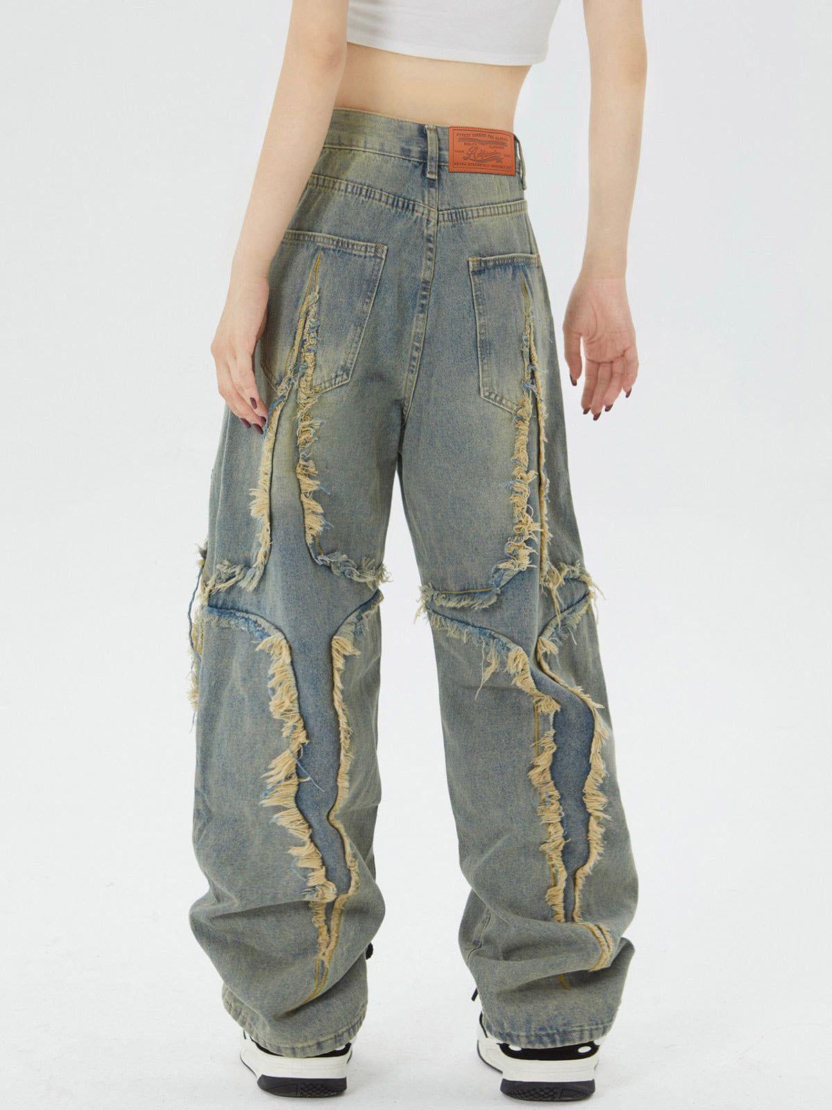 Aelfric Eden Washed Fringe Jeans Product Image
