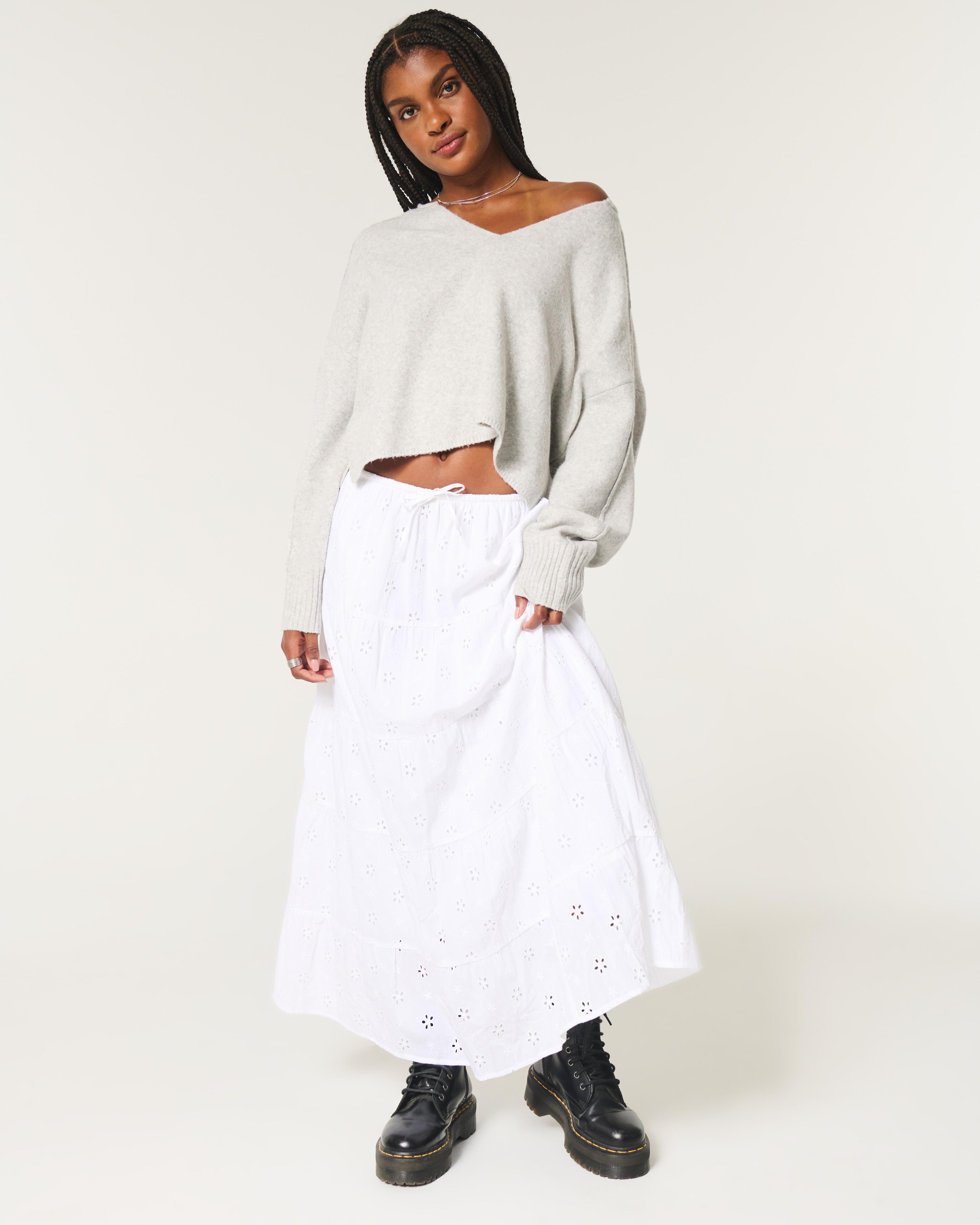 Hollister Comfy Cloud Boxy Notch-Neck Sweater Product Image