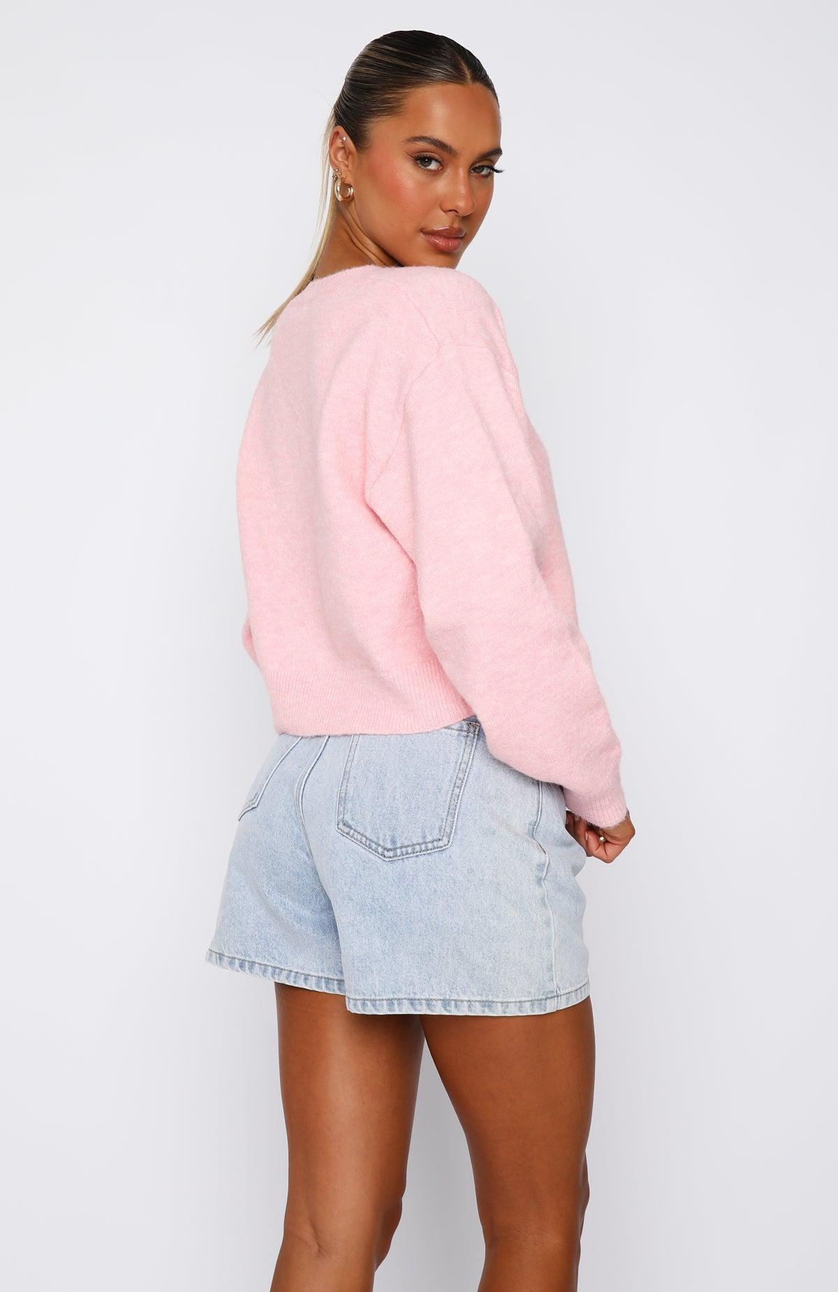 Warm Whispers Knit Cardigan Fairy Floss Product Image
