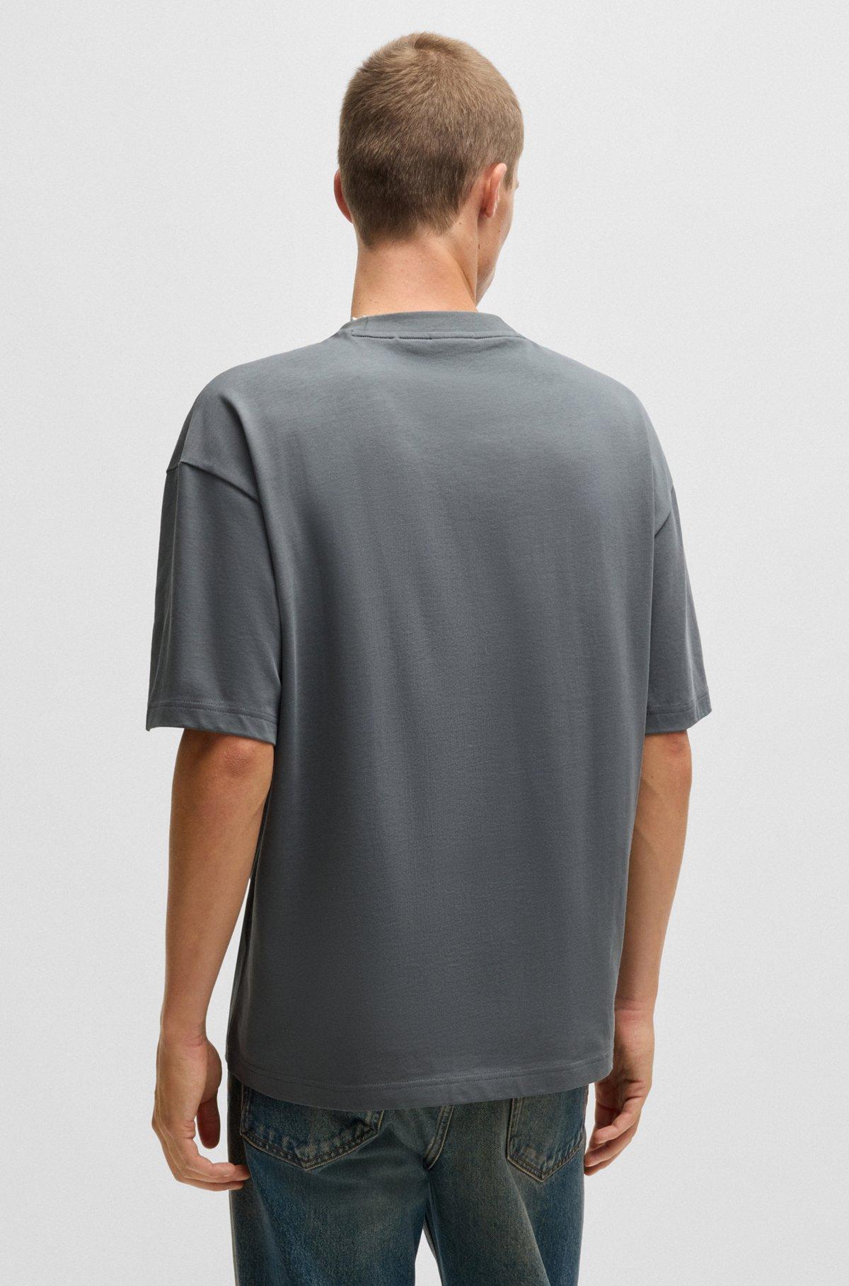 Cotton-jersey T-shirt with reflective logo Product Image