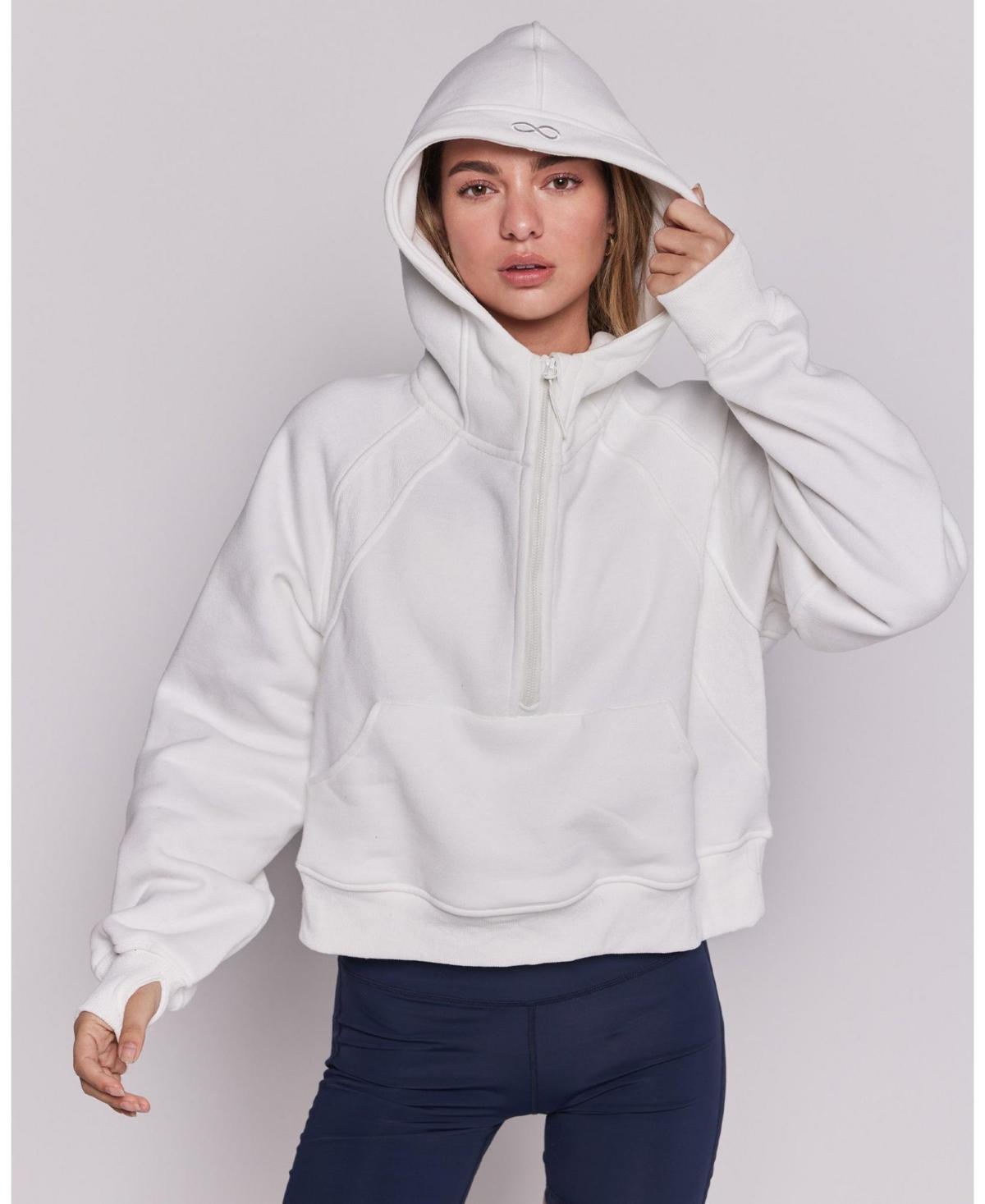 Effortless Fleece Half Zip Hoodie For Women Product Image