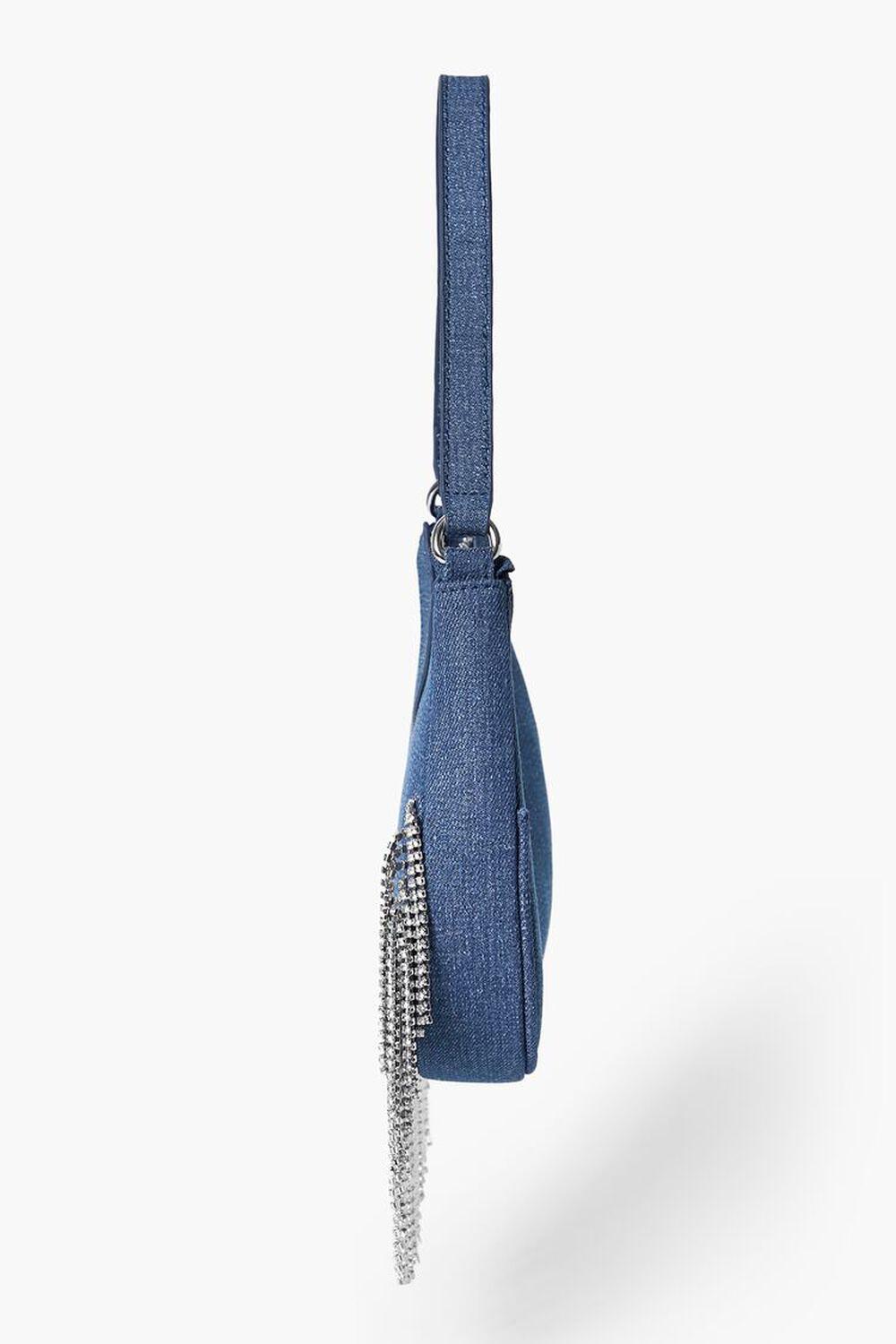 Rhinestone-Trim Denim Handbag | Forever 21 Product Image