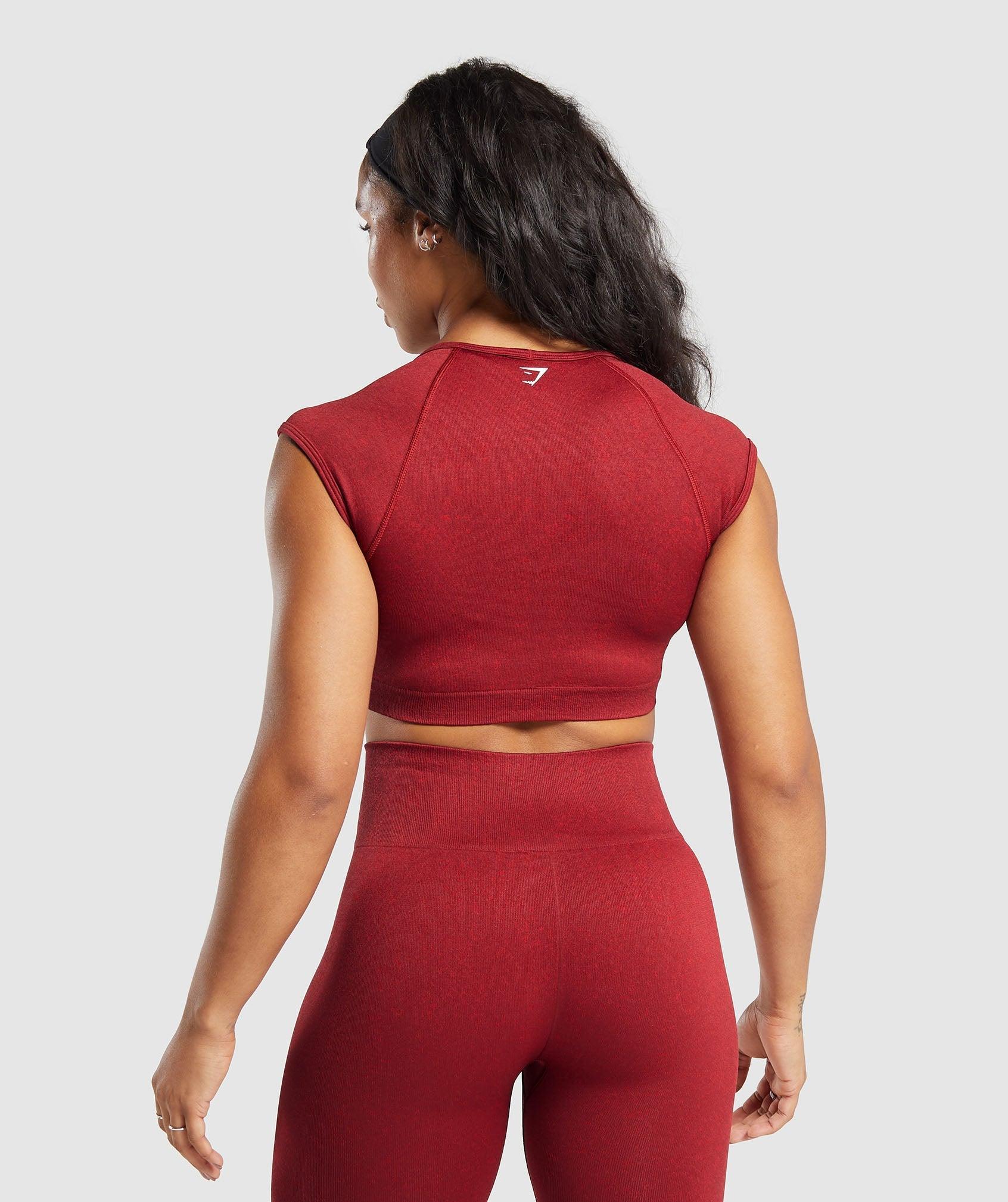 Gymshark Adapt Fleck Seamless Crop Top - Reps Red/Conditioning Red Female Product Image