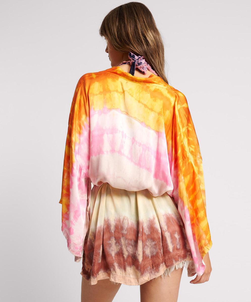 MIRAGE HAND DYED SATIN KIMONO Product Image