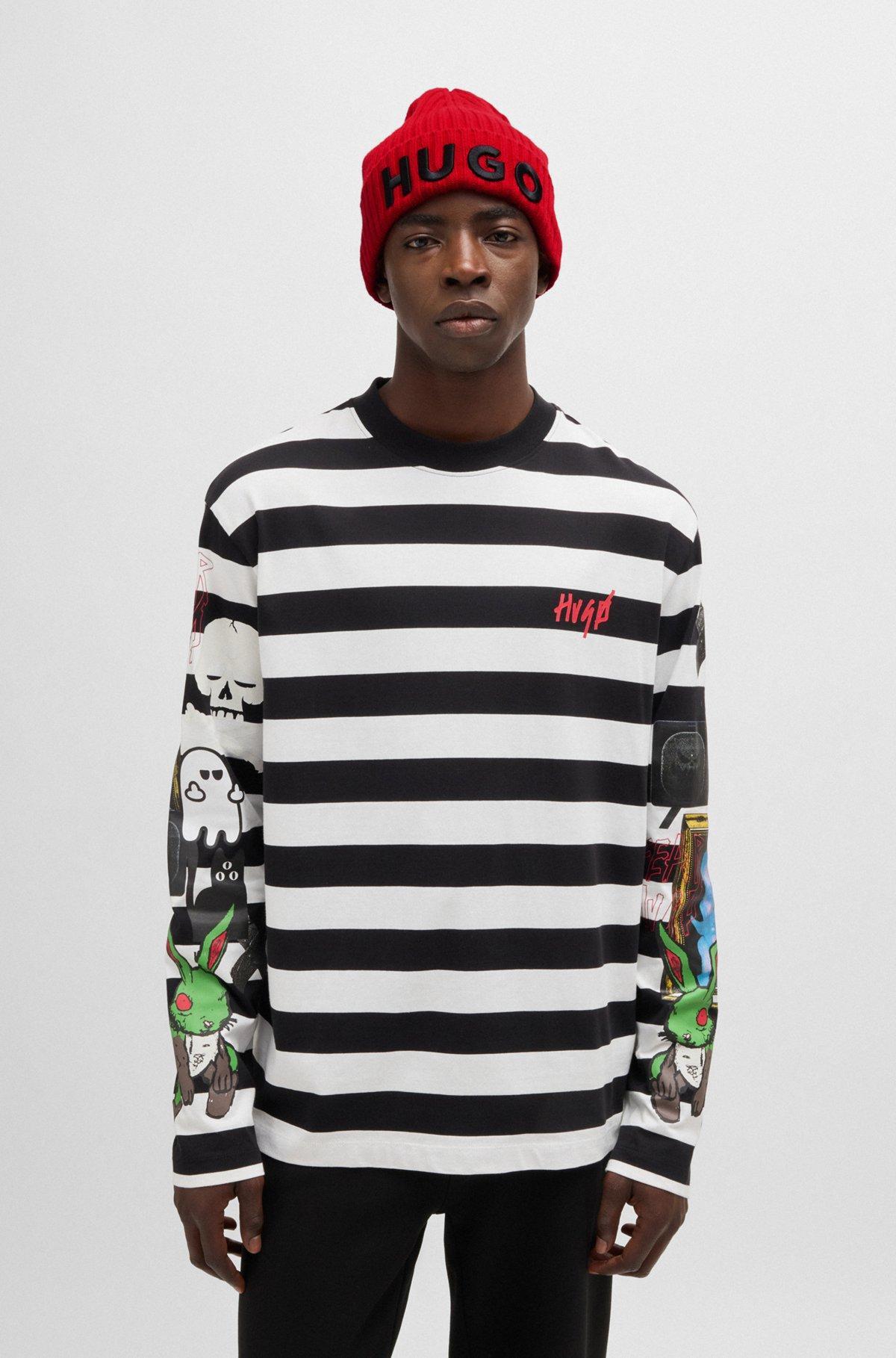 Wool beanie hat with logo detail Product Image