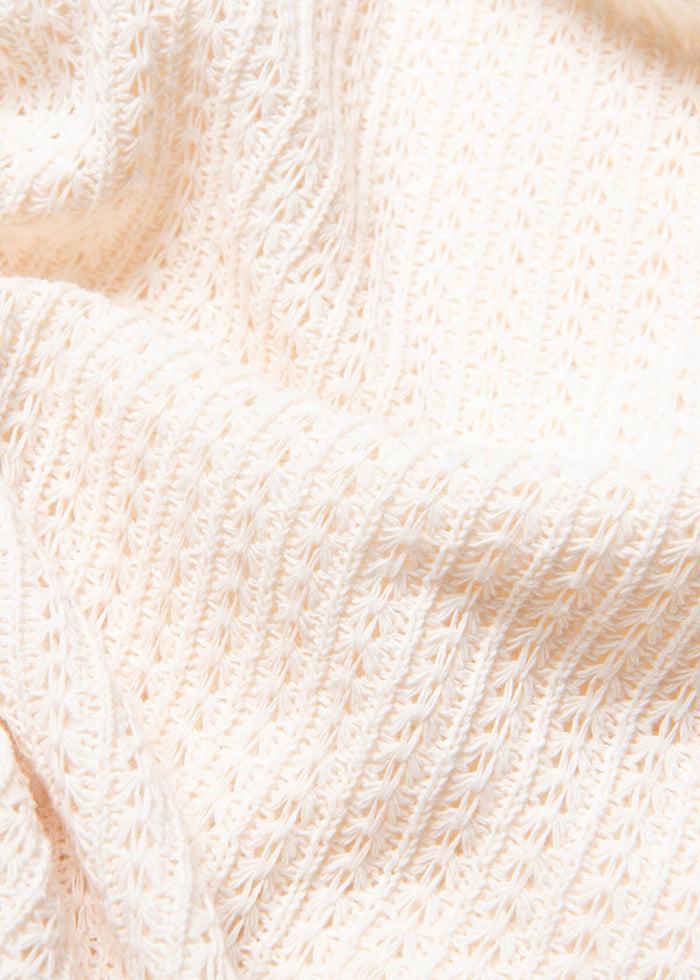 Cream Open Weave Tee Product Image