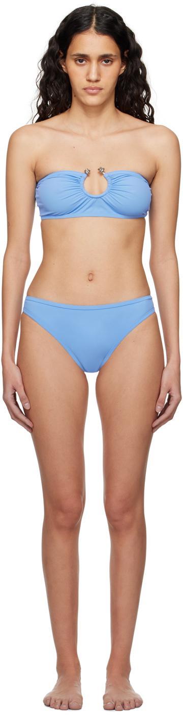 BOTTEGA VENETA Knot Ring Bikini In Blue Product Image