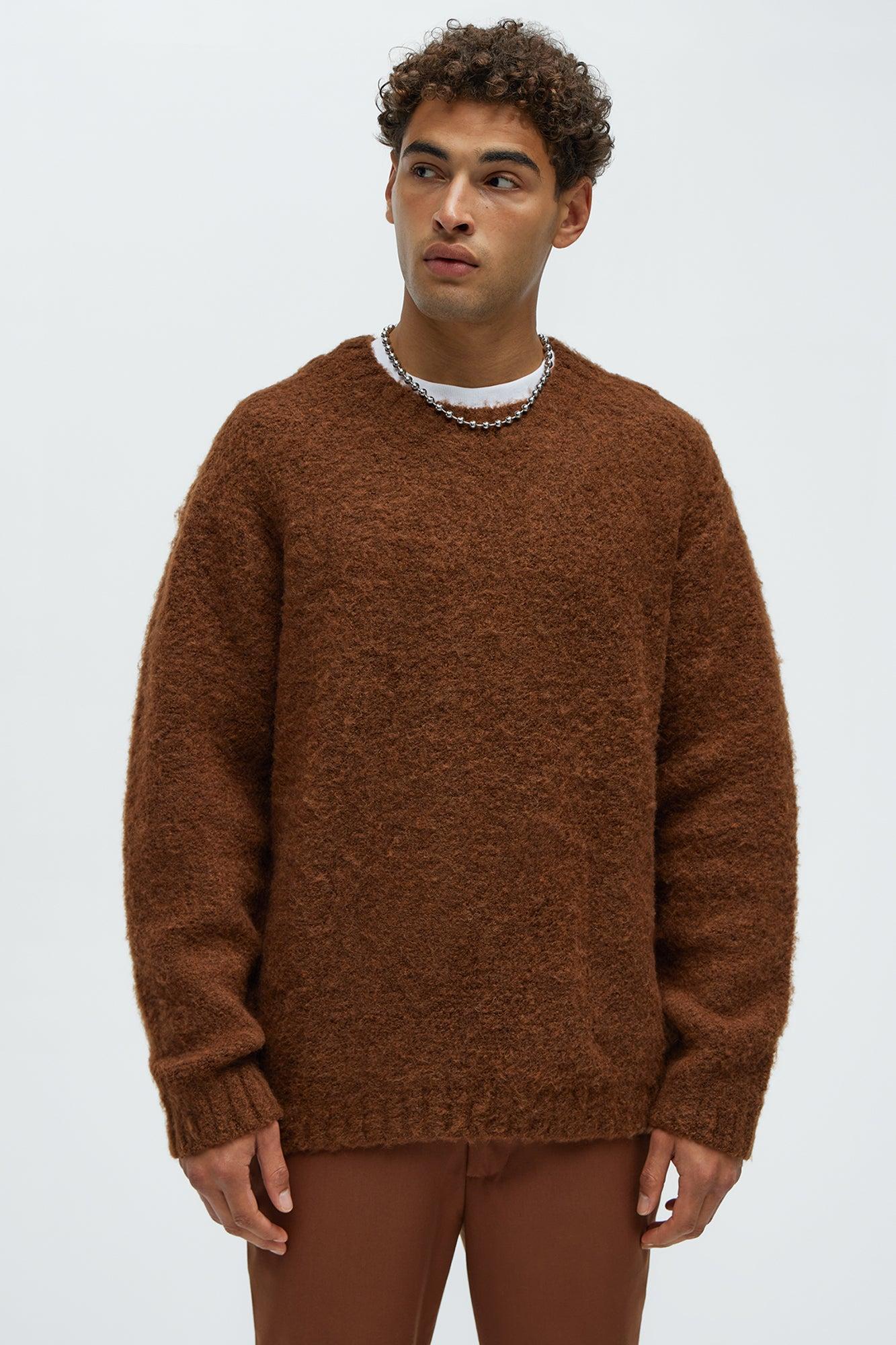 Always Here Crewneck Sweater - Brown Product Image