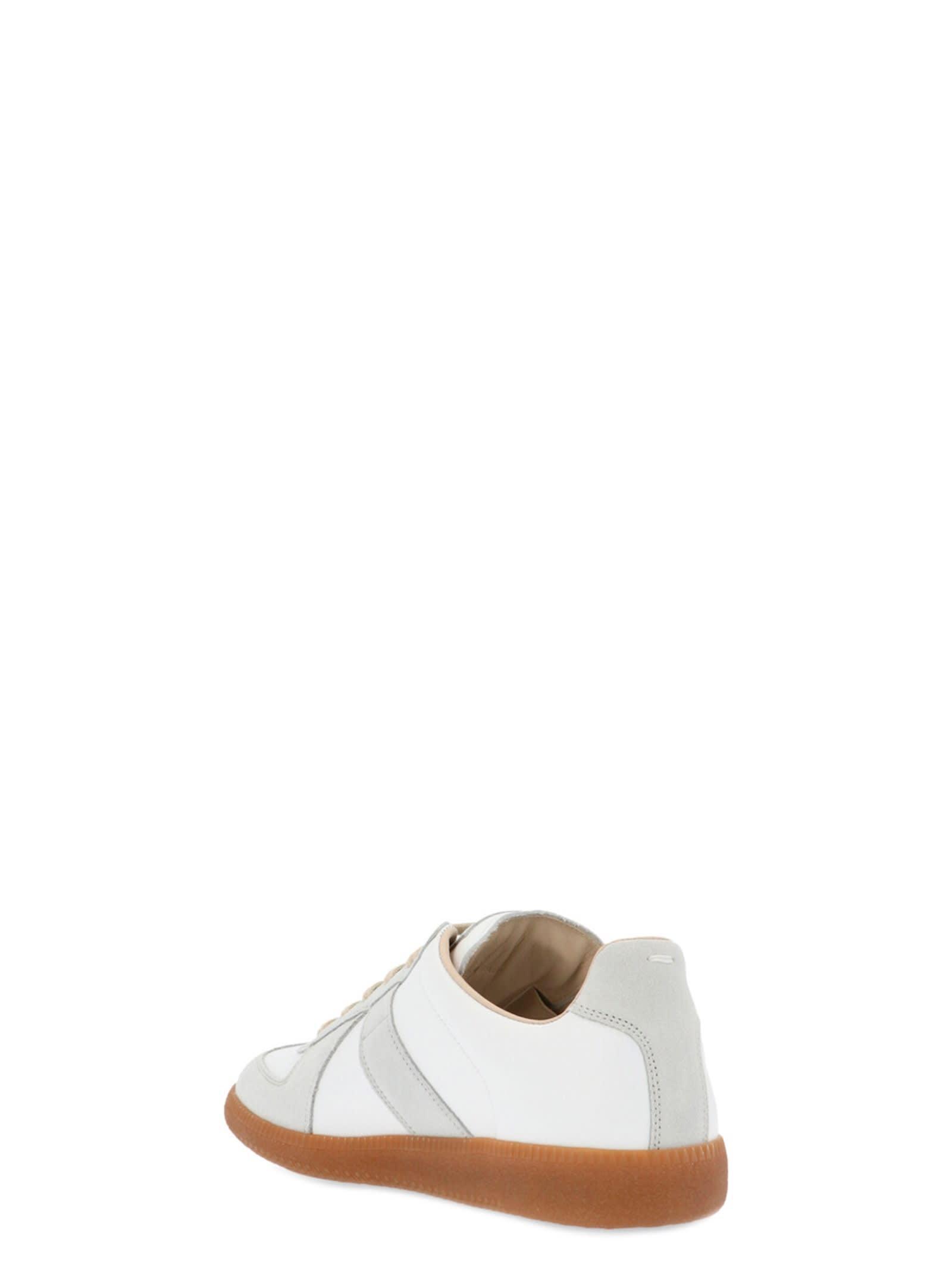 Suede And Fabric Sneakers In White Product Image