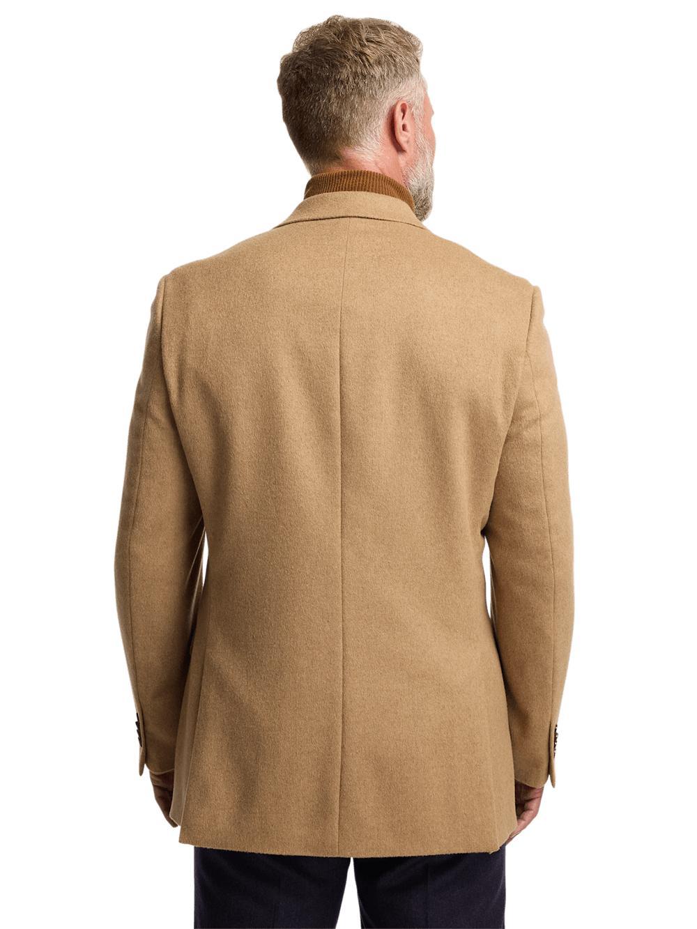 Camel Hair Double Breasted Peak Lapel Sport Coat - Camel Product Image