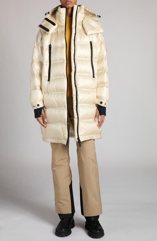 MONCLER Grenoble Rochelairs Down Long Parka In Tan Product Image