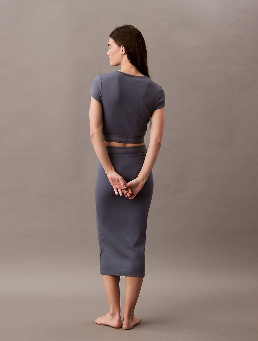 Cotton Stretch Rib Skirt Product Image