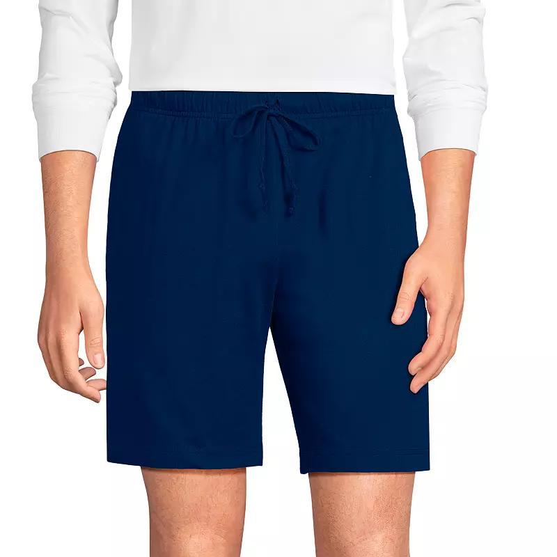 Men's Lands' End Knit Jersey Pajama Shorts, Size: XL, Pale Grey Blue Product Image