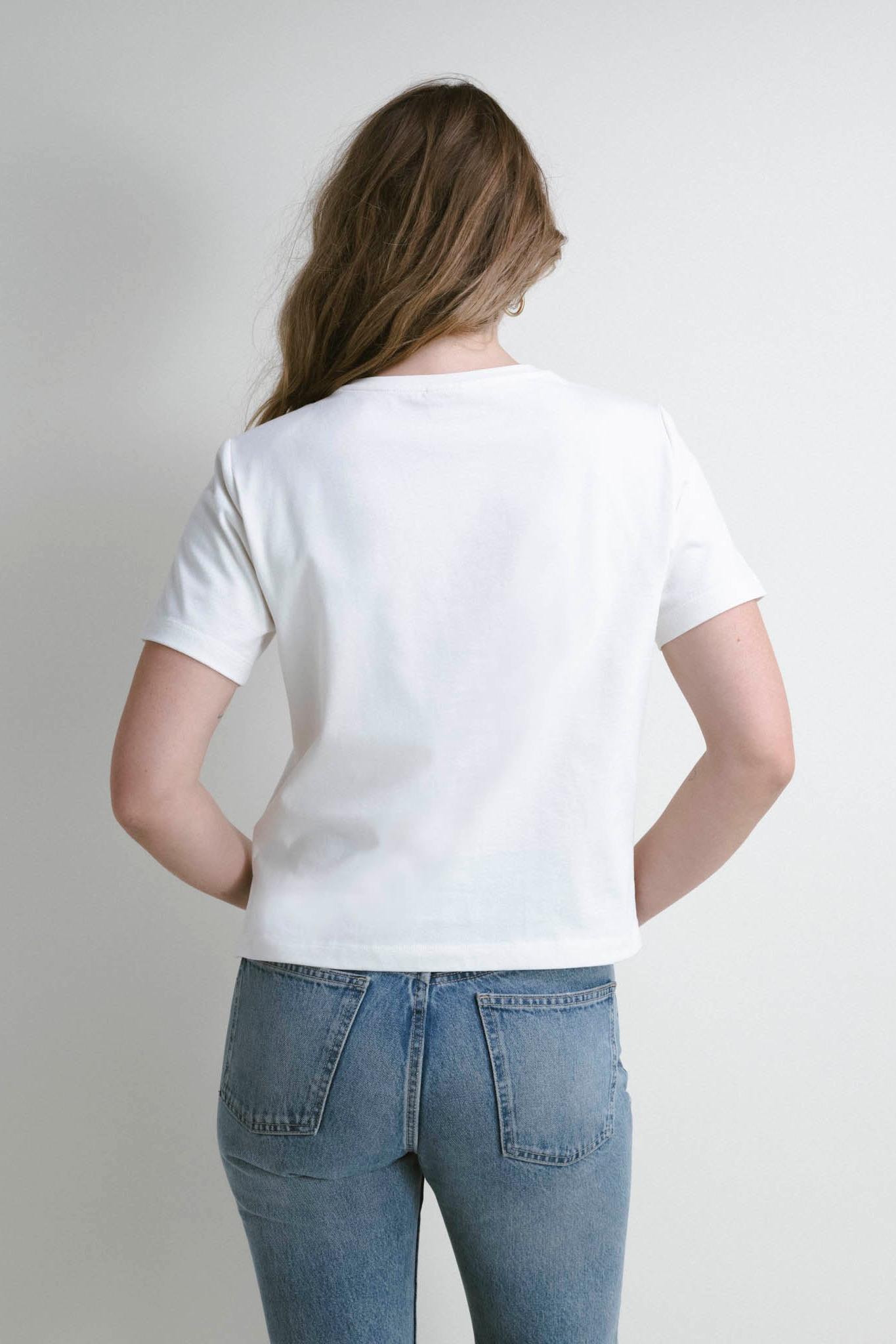 Lively Shoulder Top - White Product Image