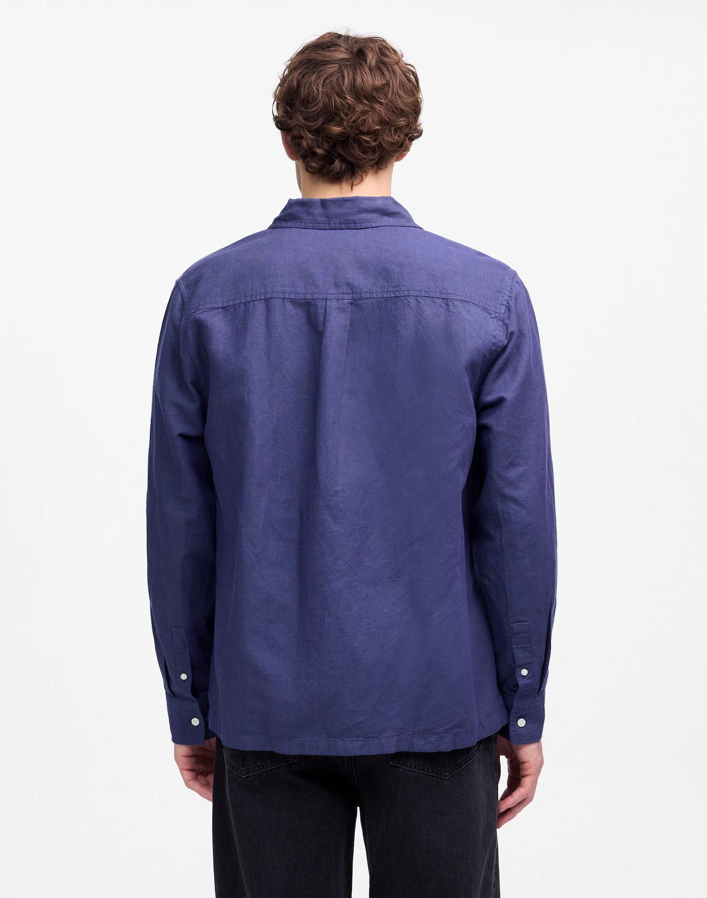 Button-Up Shirt in Cotton-Linen Blend Product Image