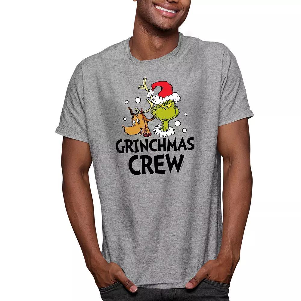 Men's Dr. Seuss Grinchmas Crew Tee, Size: XXL, Gray Product Image