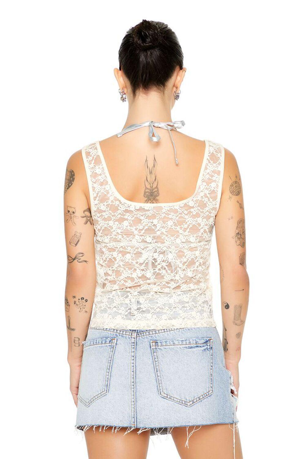 Sheer Floral Lace Tank Top | Forever 21 Product Image