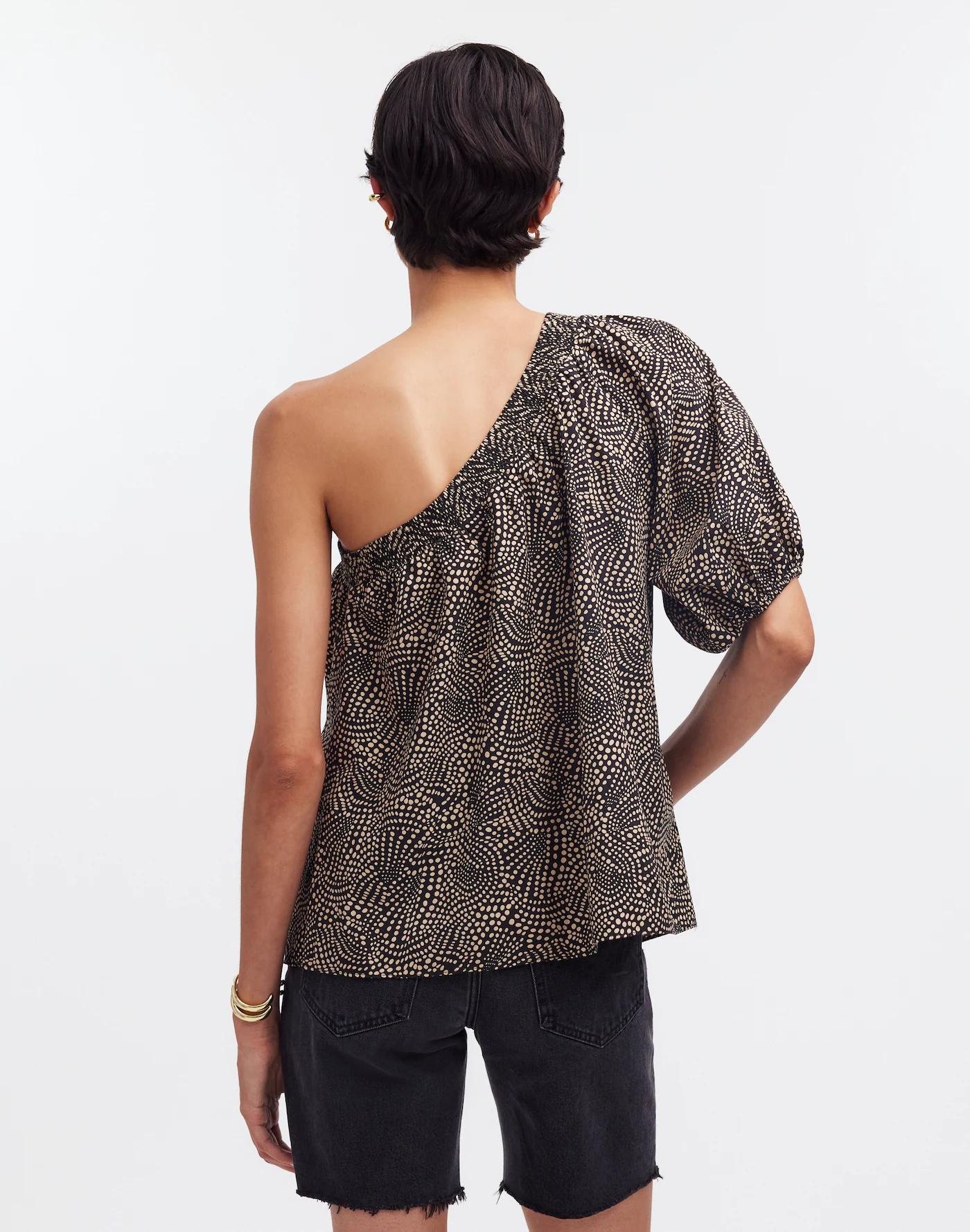 One-Shoulder Puff-Sleeve Top Product Image