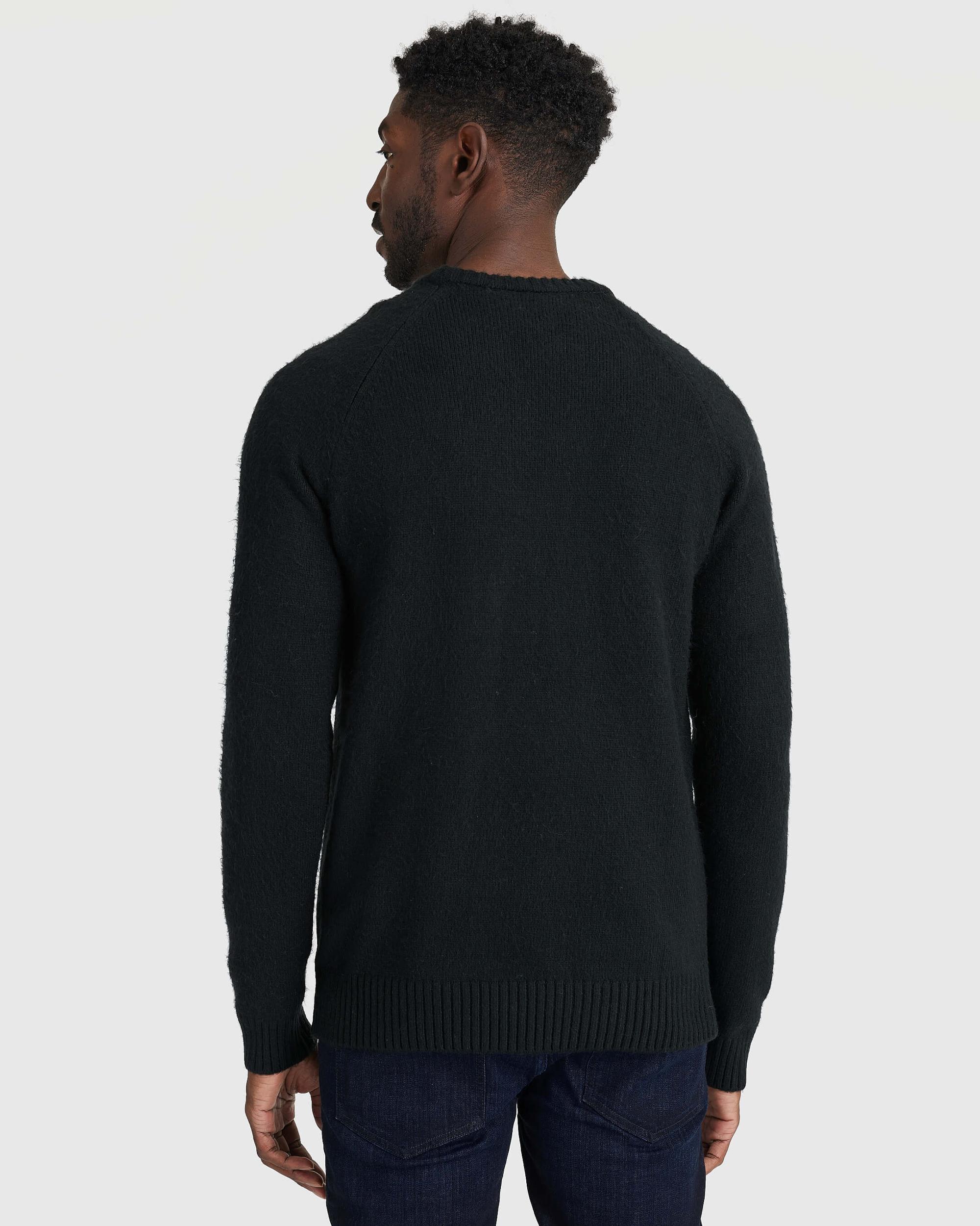 Black Crew Neck Sweater Product Image