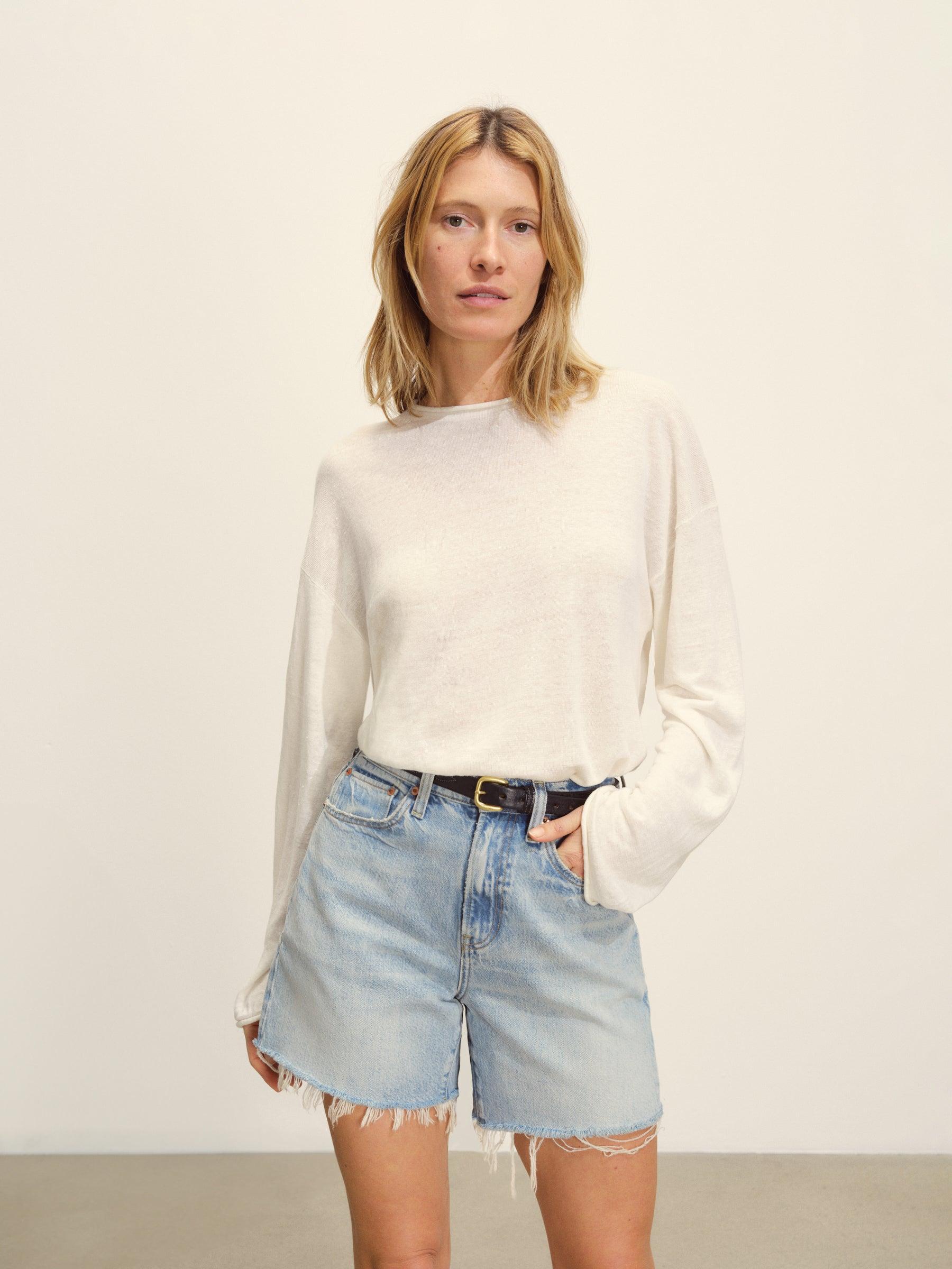 Natural Lighthouse Linen Roll Neck Product Image