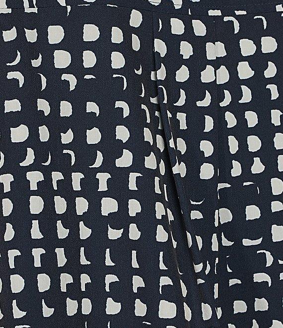 Calvin Klein Pont Collar Short Sleeve Button Front Top Product Image