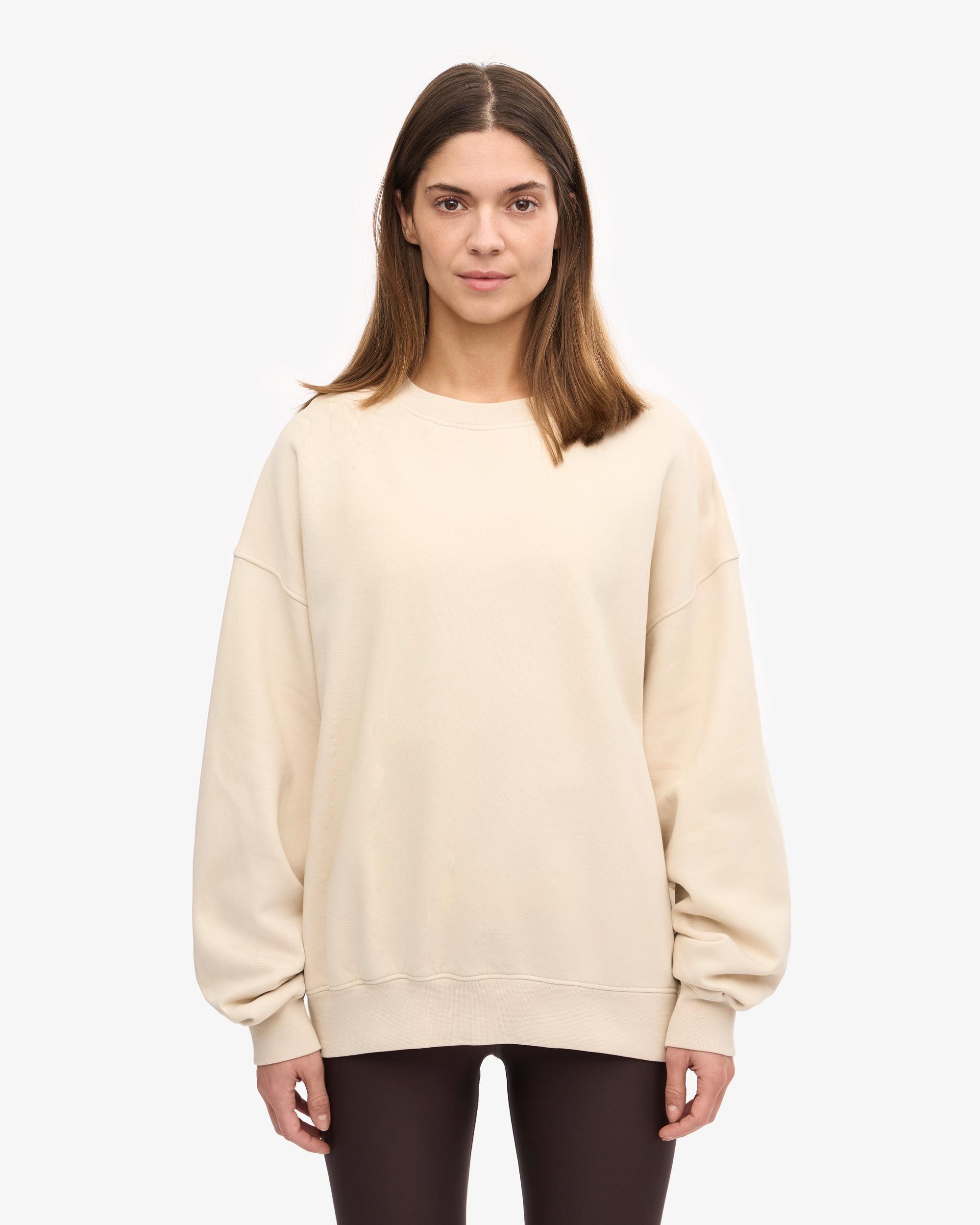 Organic Oversized Crew - Ivory White Product Image