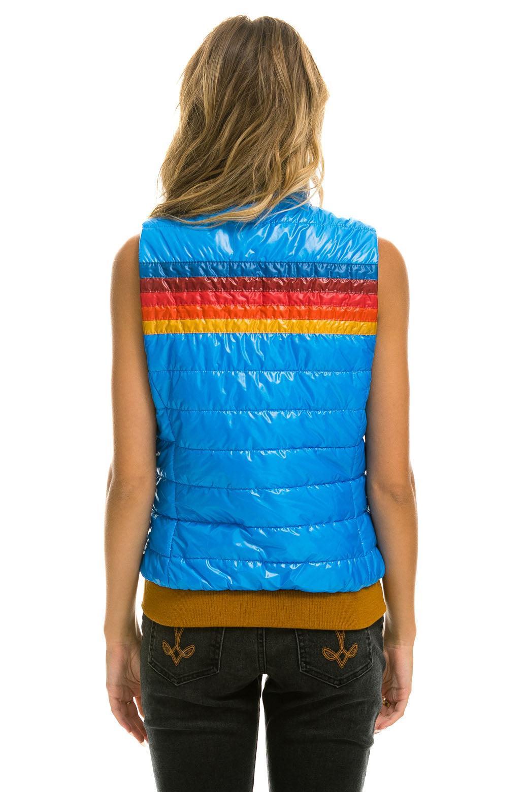 WOMEN'S 5 STRIPE VEST - GLOSSY BLUE CINA Female Product Image