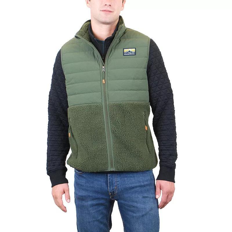 Men's Mountain and Isles Zip Front Vest, Size: Medium, Green Speckle Product Image