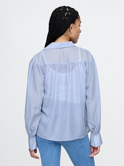 Oversized Sheer Shirt Product Image