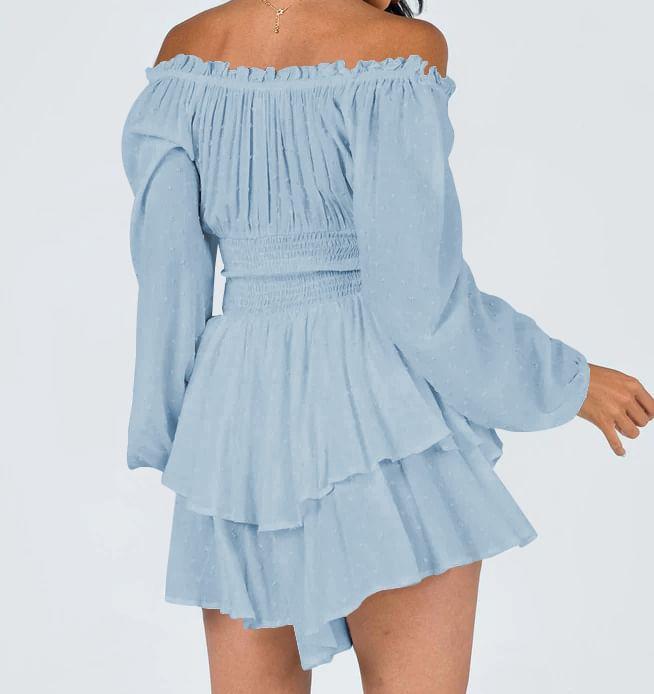 Long-Sleeve Off-Shoulder Romper Product Image