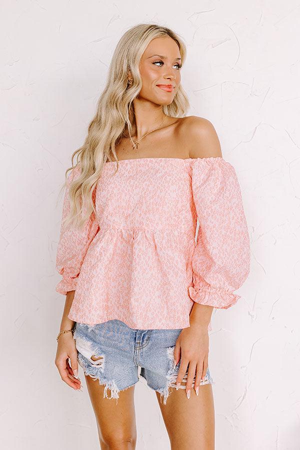 Cute On Repeat Babydoll Top In Pink Product Image