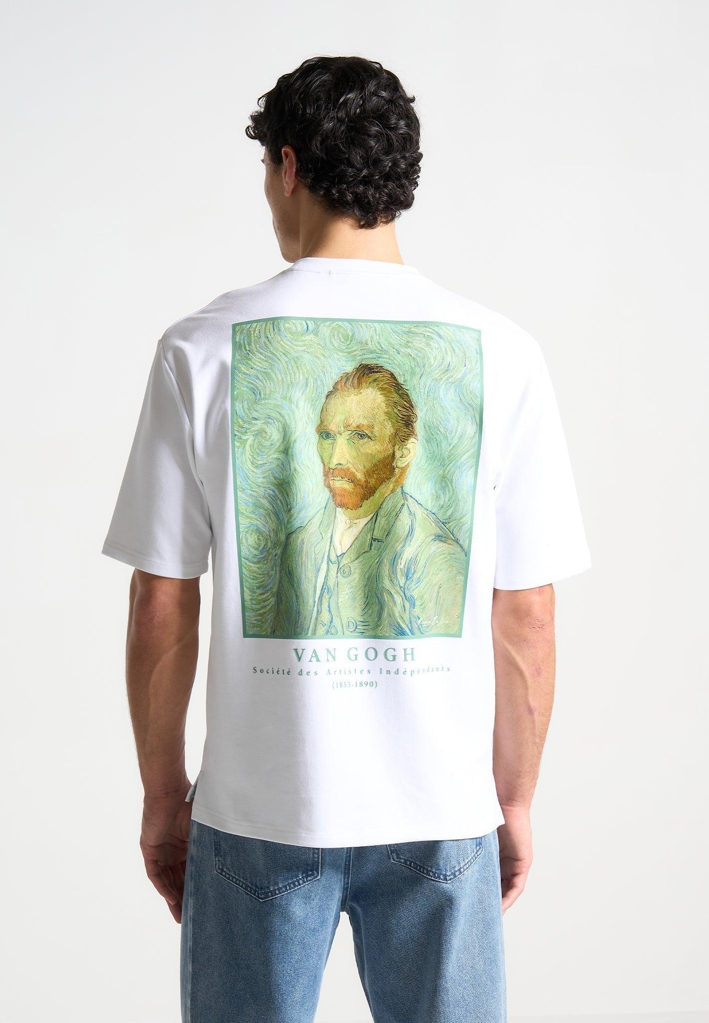 Self Portrait - Van Gogh Cotton T-Shirt - White Male Product Image