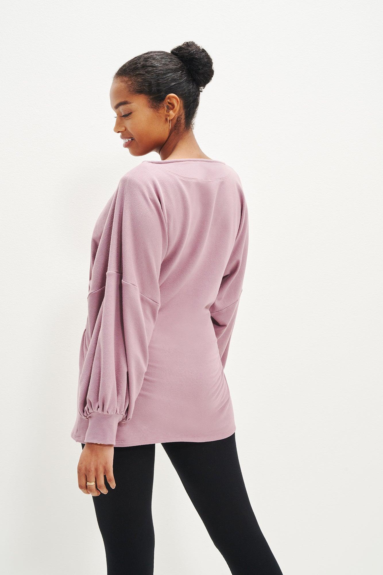 Fleur Reverie Terry Sweatshirt - Lavender - ReAmour Product Image