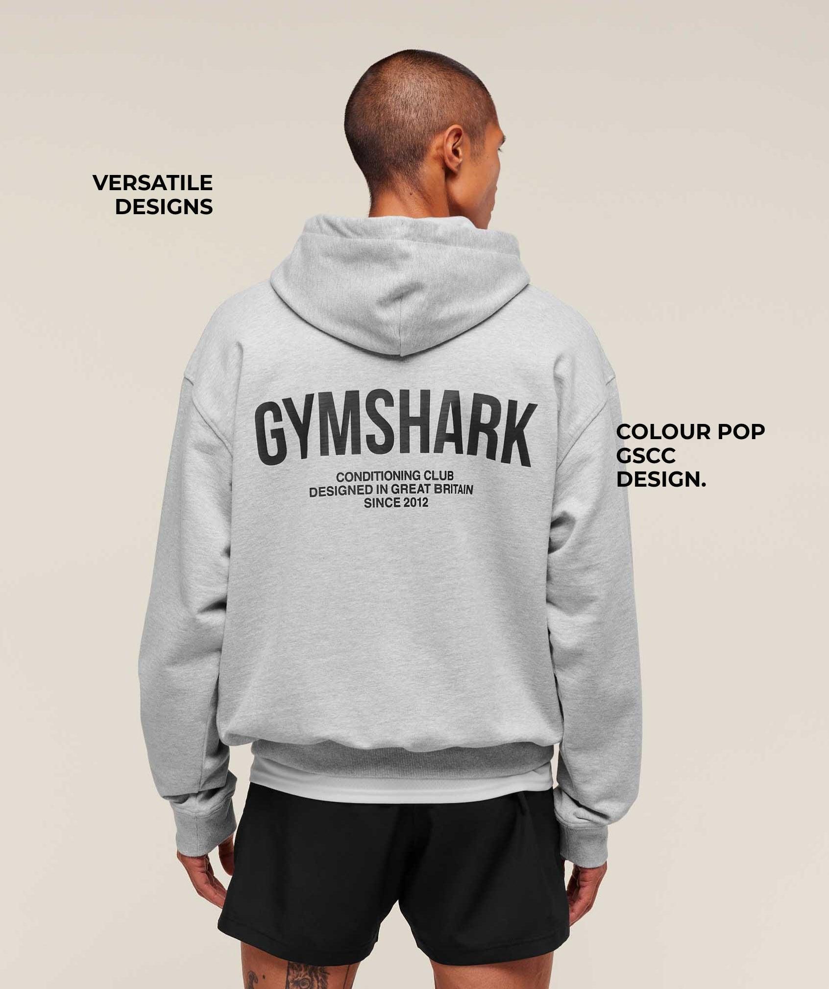 Gymshark Conditioning Club Hoodie - Light Grey Core Marl Male Product Image