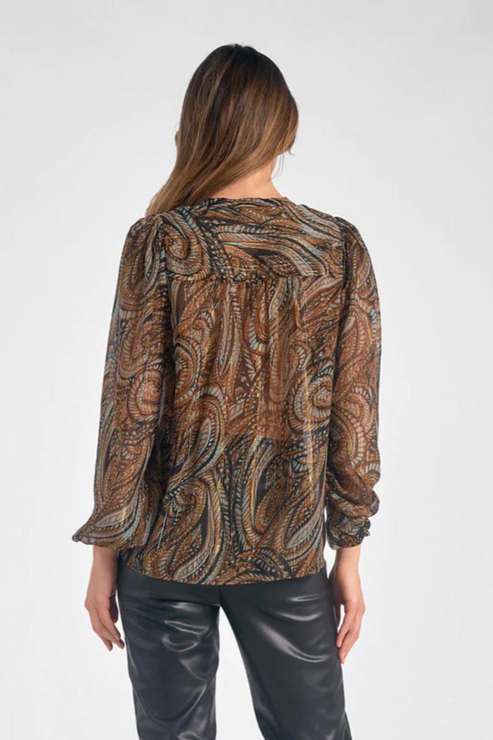 Paisley Chiffon Blouse Product Image